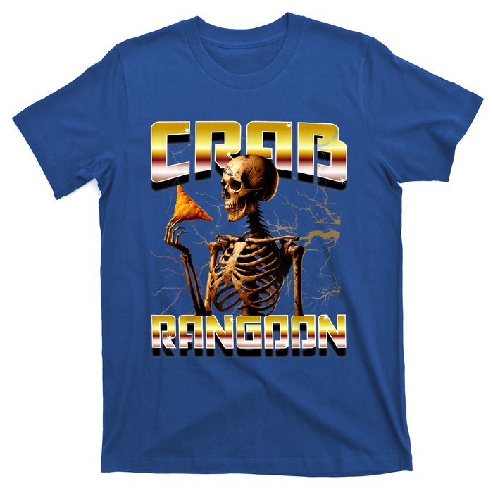 Funny Crab Rangoon Bootleg Rap Aesthetic Goons Meme Skeleton T-Shirt