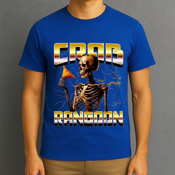 Funny Crab Rangoon Bootleg Rap Aesthetic Goons Meme Skeleton T-Shirt