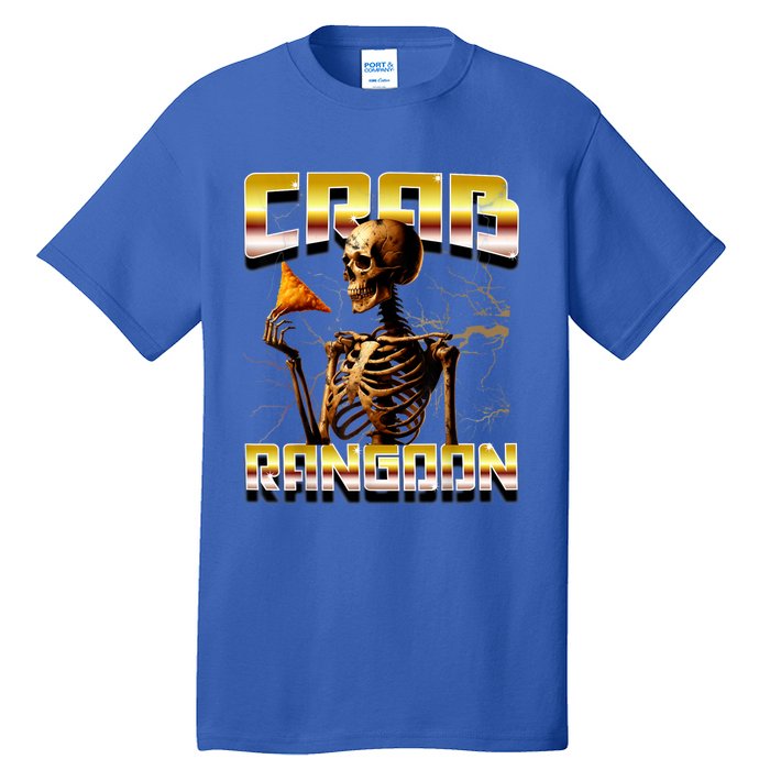 Funny Crab Rangoon Bootleg Rap Aesthetic Goons Meme Skeleton Tall T-Shirt