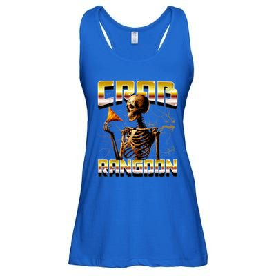Funny Crab Rangoon Bootleg Rap Aesthetic Goons Meme Skeleton Ladies Essential Flowy Tank