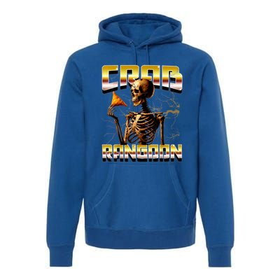 Funny Crab Rangoon Bootleg Rap Aesthetic Goons Meme Skeleton Premium Hoodie