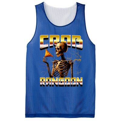 Funny Crab Rangoon Bootleg Rap Aesthetic Goons Meme Skeleton Mesh Reversible Basketball Jersey Tank