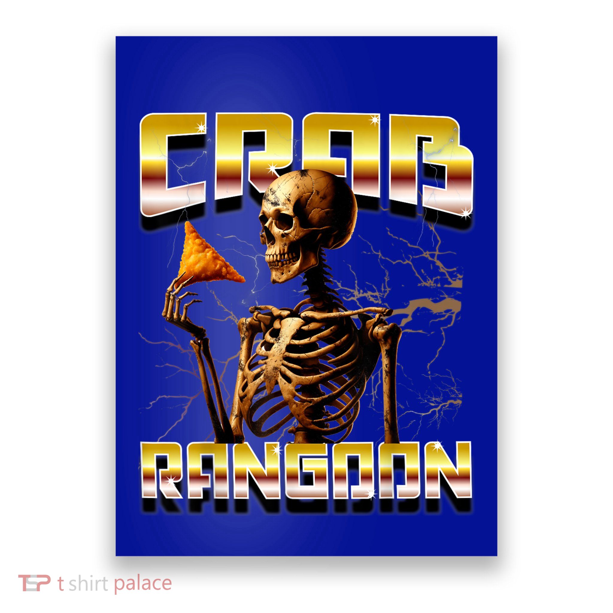 Funny Crab Rangoon Bootleg Rap Aesthetic Goons Meme Skeleton Poster