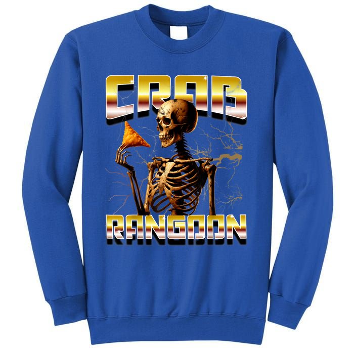 Funny Crab Rangoon Bootleg Rap Aesthetic Goons Meme Skeleton Tall Sweatshirt