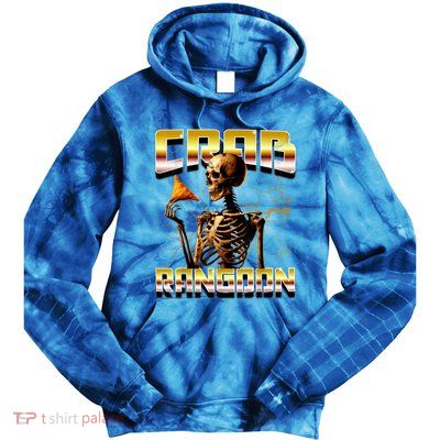 Funny Crab Rangoon Bootleg Rap Aesthetic Goons Meme Skeleton Tie Dye Hoodie