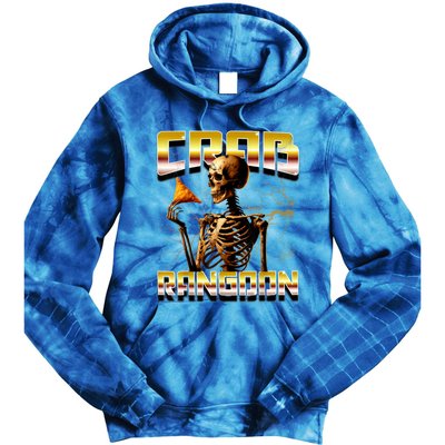 Funny Crab Rangoon Bootleg Rap Aesthetic Goons Meme Skeleton Tie Dye Hoodie