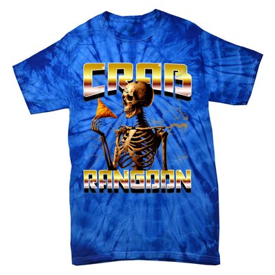 Funny Crab Rangoon Bootleg Rap Aesthetic Goons Meme Skeleton Tie-Dye T-Shirt