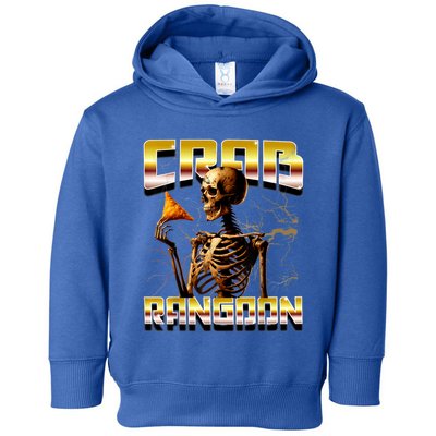 Funny Crab Rangoon Bootleg Rap Aesthetic Goons Meme Skeleton Toddler Hoodie