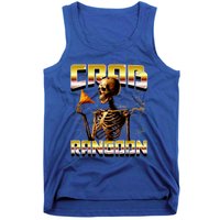 Funny Crab Rangoon Bootleg Rap Aesthetic Goons Meme Skeleton Tank Top