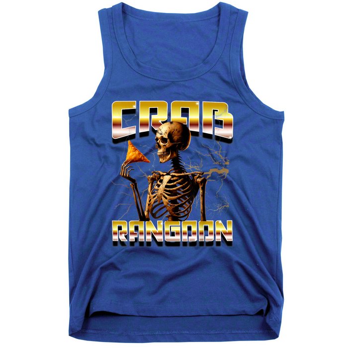 Funny Crab Rangoon Bootleg Rap Aesthetic Goons Meme Skeleton Tank Top