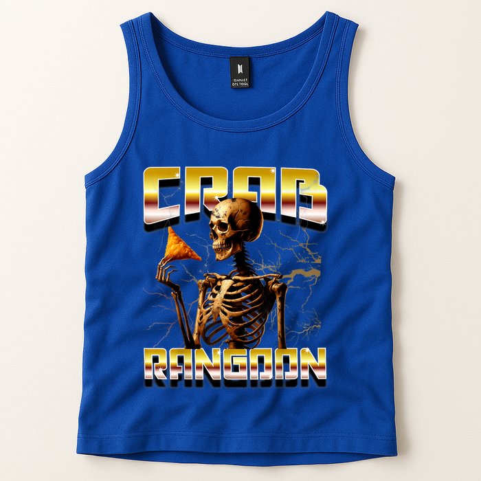 Funny Crab Rangoon Bootleg Rap Aesthetic Goons Meme Skeleton Tank Top