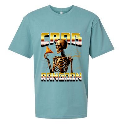 Funny Crab Rangoon Bootleg Rap Aesthetic Goons Meme Skeleton Sueded Cloud Jersey T-Shirt