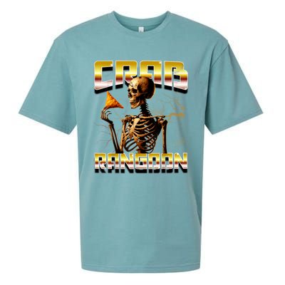 Funny Crab Rangoon Bootleg Rap Aesthetic Goons Meme Skeleton Sueded Cloud Jersey T-Shirt