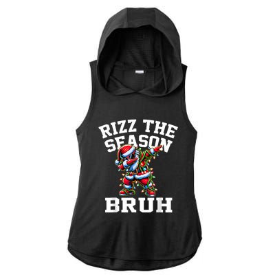 Funny Christmas Rizzmas Santa Xmas Rizz The Season Bruh Ladies PosiCharge Tri-Blend Wicking Draft Hoodie Tank