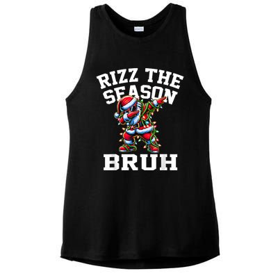 Funny Christmas Rizzmas Santa Xmas Rizz The Season Bruh Ladies PosiCharge Tri-Blend Wicking Tank