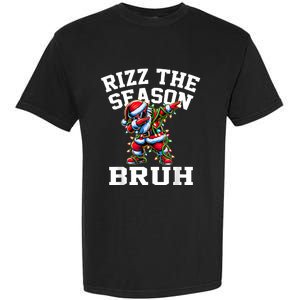 Funny Christmas Rizzmas Santa Xmas Rizz The Season Bruh Garment-Dyed Heavyweight T-Shirt