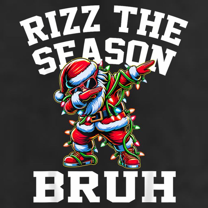 Funny Christmas Rizzmas Santa Xmas Rizz The Season Bruh 7 Panel Mesh Trucker Snapback Hat