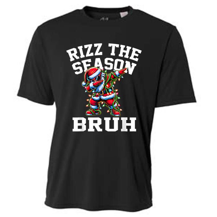 Funny Christmas Rizzmas Santa Xmas Rizz The Season Bruh Cooling Performance Crew T-Shirt