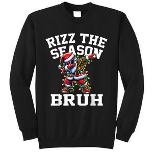 Funny Christmas Rizzmas Santa Xmas Rizz The Season Bruh Sweatshirt