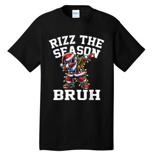 Funny Christmas Rizzmas Santa Xmas Rizz The Season Bruh Tall T-Shirt