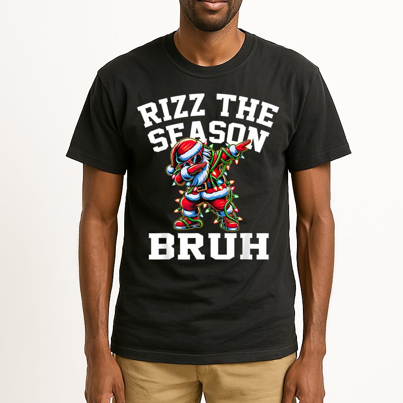 Funny Christmas Rizzmas Santa Xmas Rizz The Season Bruh Tall T-Shirt