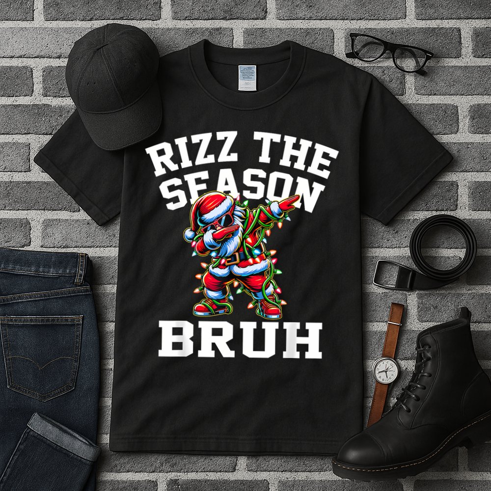 Funny Christmas Rizzmas Santa Xmas Rizz The Season Bruh Tall T-Shirt