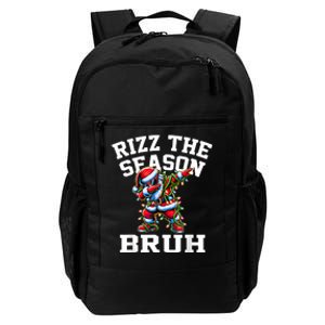 Funny Christmas Rizzmas Santa Xmas Rizz The Season Bruh Daily Commute Backpack