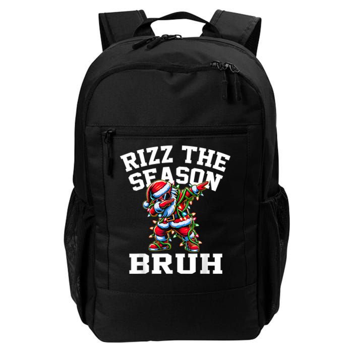 Funny Christmas Rizzmas Santa Xmas Rizz The Season Bruh Daily Commute Backpack