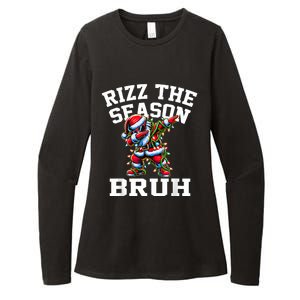 Funny Christmas Rizzmas Santa Xmas Rizz The Season Bruh Womens CVC Long Sleeve Shirt