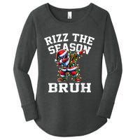 Funny Christmas Rizzmas Santa Xmas Rizz The Season Bruh Women's Perfect Tri Tunic Long Sleeve Shirt