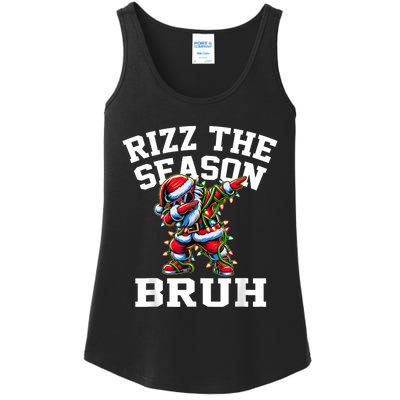 Funny Christmas Rizzmas Santa Xmas Rizz The Season Bruh Ladies Essential Tank