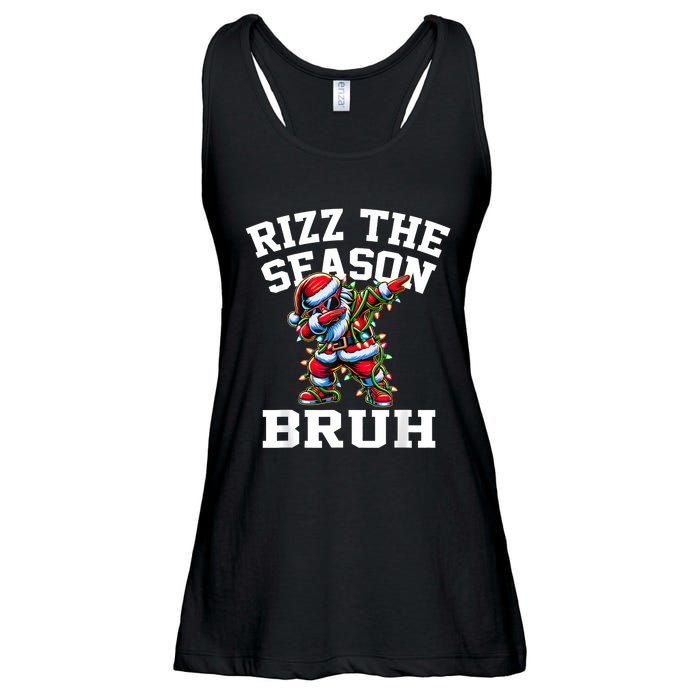 Funny Christmas Rizzmas Santa Xmas Rizz The Season Bruh Ladies Essential Flowy Tank