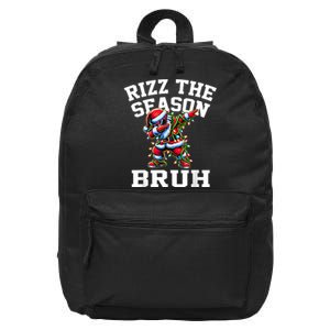 Funny Christmas Rizzmas Santa Xmas Rizz The Season Bruh 16 in Basic Backpack