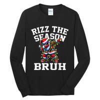 Funny Christmas Rizzmas Santa Xmas Rizz The Season Bruh Tall Long Sleeve T-Shirt