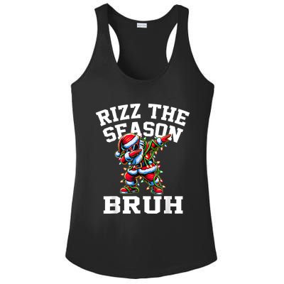 Funny Christmas Rizzmas Santa Xmas Rizz The Season Bruh Ladies PosiCharge Competitor Racerback Tank