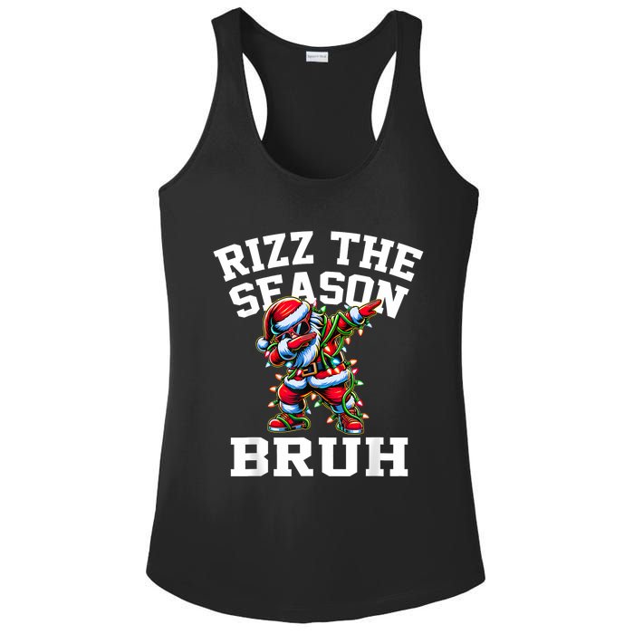 Funny Christmas Rizzmas Santa Xmas Rizz The Season Bruh Ladies PosiCharge Competitor Racerback Tank