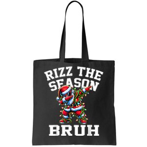 Funny Christmas Rizzmas Santa Xmas Rizz The Season Bruh Tote Bag