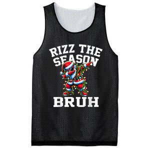 Funny Christmas Rizzmas Santa Xmas Rizz The Season Bruh Mesh Reversible Basketball Jersey Tank