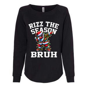 Funny Christmas Rizzmas Santa Xmas Rizz The Season Bruh Womens California Wash Sweatshirt