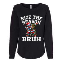 Funny Christmas Rizzmas Santa Xmas Rizz The Season Bruh Womens California Wash Sweatshirt