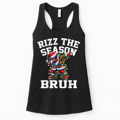 Funny Christmas Rizzmas Santa Xmas Rizz The Season Bruh Womens Tank Top