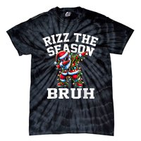 Funny Christmas Rizzmas Santa Xmas Rizz The Season Bruh Tie-Dye T-Shirt