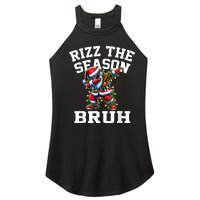 Funny Christmas Rizzmas Santa Xmas Rizz The Season Bruh Women's Perfect Tri Rocker Tank