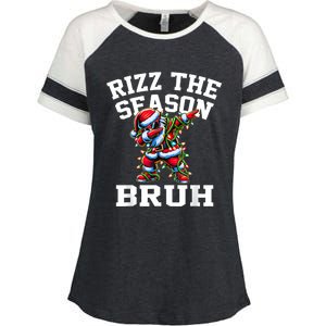 Funny Christmas Rizzmas Santa Xmas Rizz The Season Bruh Enza Ladies Jersey Colorblock Tee