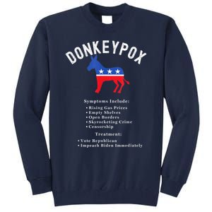 Funny Conservative Republican Anti Biden Donkeypox Tall Sweatshirt