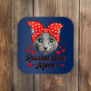 Funny Cute Russian Blue Mom Tee Cat Mom Mothers Day For Funny Coaster