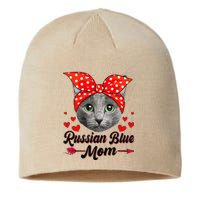 Funny Cute Russian Blue Mom Tee Cat Mom Mothers Day For Funny Sustainable Beanie