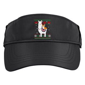 Funny Corgi Riding Llama Christmas Gifts Corgi Xmas ugly Adult Drive Performance Visor