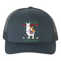 Funny Corgi Riding Llama Christmas Gifts Corgi Xmas ugly Yupoong Adult 5-Panel Trucker Hat