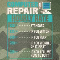 Funny Computer Repair Hourly Rate Legacy Tie Dye Trucker Hat